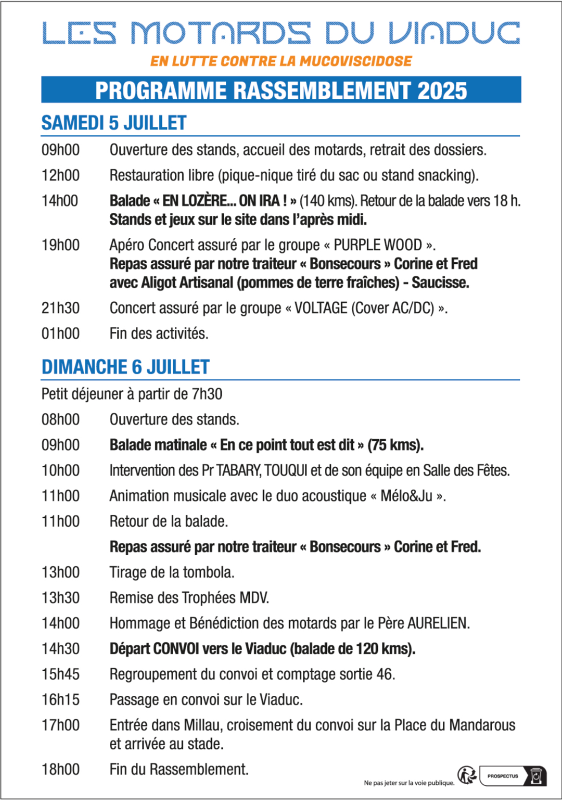 Programme rassemblement 2025